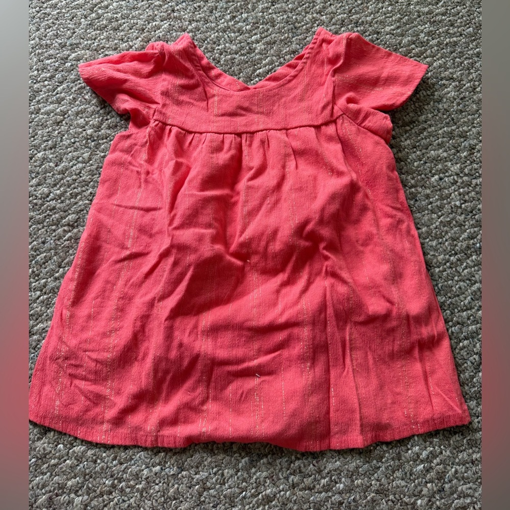 Cat & Jack Coral Short Sleeve Blouse